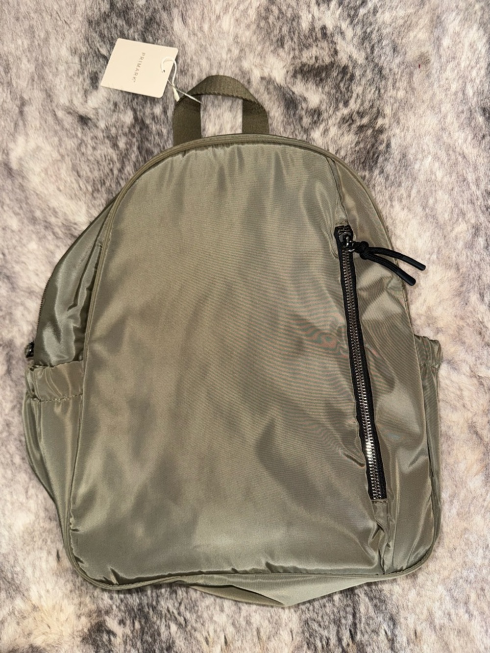 Olive Green Nylon Backpack - primark